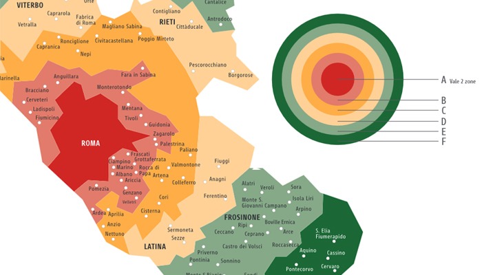 Zóny v integrovaném systému Metrebus